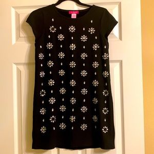 Girls Sparkly Rhinestone Black Special Occasion Dress